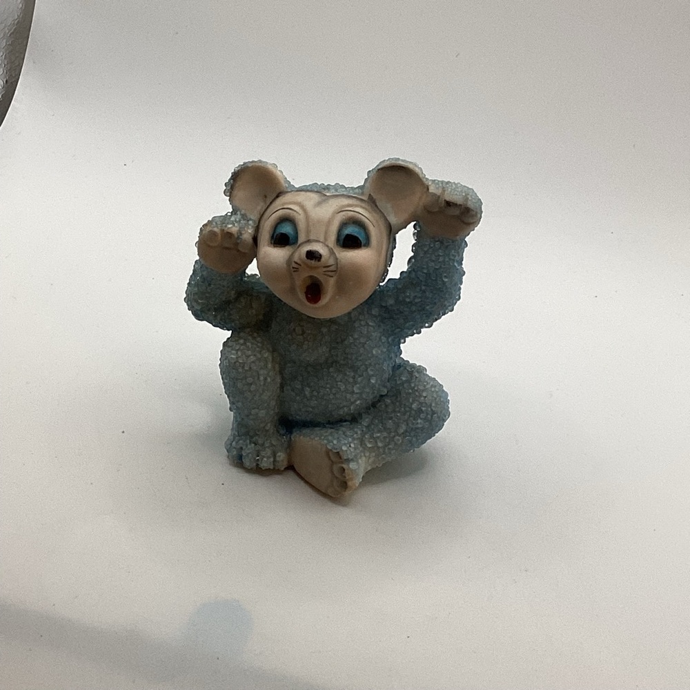 Vintage Sugar Glazed Ceramic Mice Figurine Japan